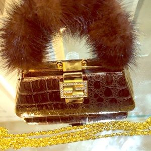 💕Mink from Denmark Brown evening bag💕
